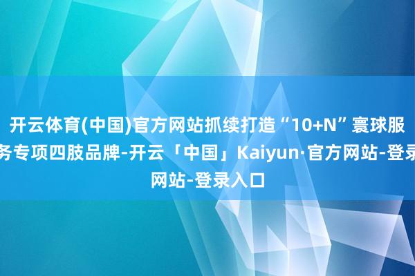 开云体育(中国)官方网站抓续打造“10+N”寰球服务服务专项