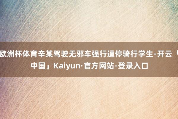 欧洲杯体育辛某驾驶无邪车强行逼停骑行学生-开云「中国」Kaiyun·官方网站-登录入口
