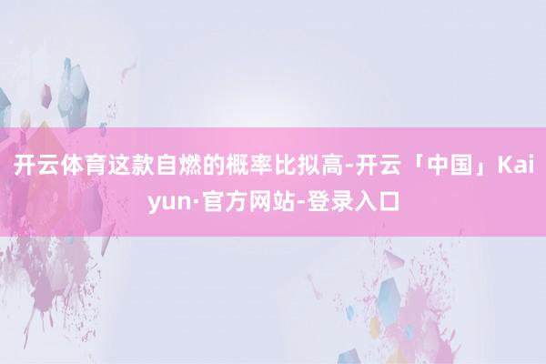 开云体育这款自燃的概率比拟高-开云「中国」Kaiyun·官方网站-登录入口